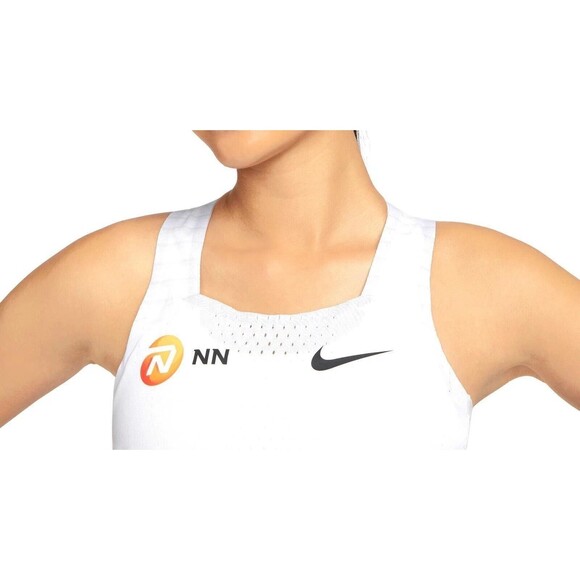 NIKE Aeroswift NN Singlet White Racing Running Tank Top Women's Large DR5850 - Picture 8 of 14